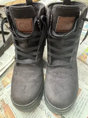 OP 오션 퍼시픽 블랙 스웨이드 느낌 부츠 25 (JPN)