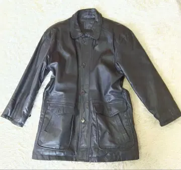 [ 새상품급 레어 ] 램 가죽 코트 양가죽 퀼팅 M 리얼 가죽 블랙