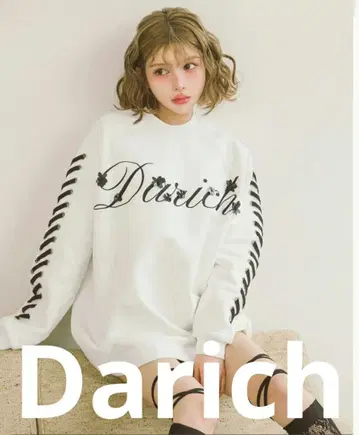 다리치 레이스업 로고 맨투맨 풀오버 darich