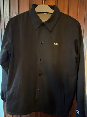 Champion 블랙 나일론 자켓