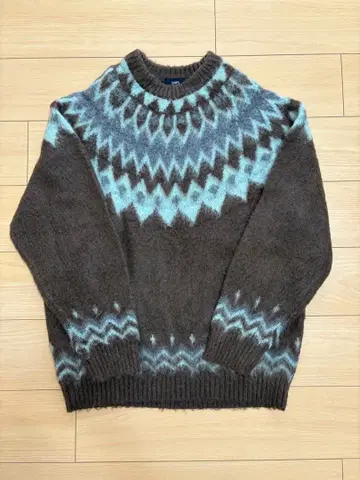 [ 새상품급 ] SHIPS 페어아일 패턴 크루넥 스웨터