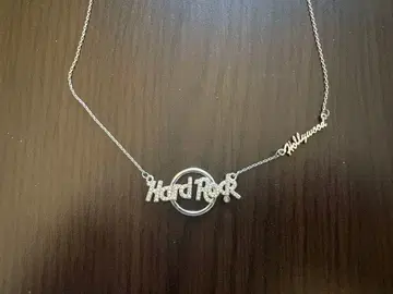 하드 록 로고 목걸이 실버