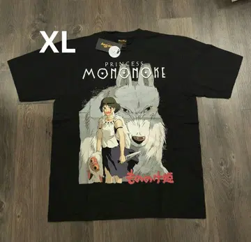 초레어 미사용 새상품 모노노케 히메 산 아시타카 T셔츠 XL 블랙