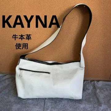 KAYNA 화이트 가죽 숄더백
