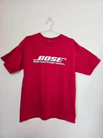 BOSE 보스 로고 프린트 T셔츠 빨간색 M 사이즈