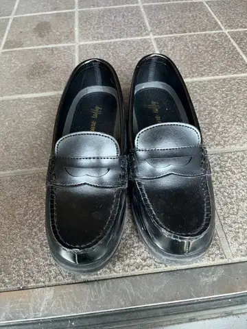 블랙 로퍼 합성 피혁