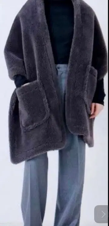 [ 새상품급 ] 하운트 보아 스톨 롱 그레이