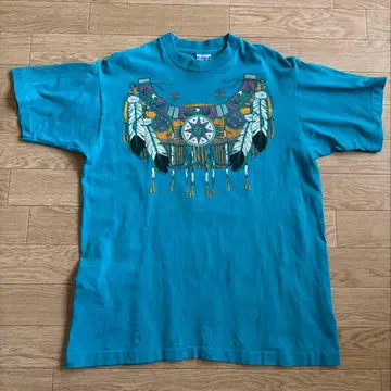 80s 90s 빈티지 T셔츠 구제 의류 민족 패턴풍