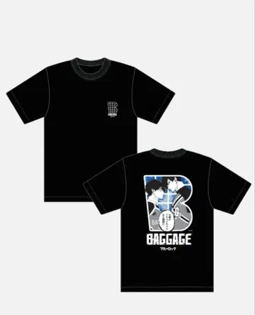 이세탄 블루 록 BAGGAGE 블랙 L 사이즈 T셔츠 미개봉 새상품