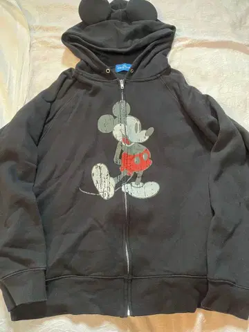 디즈니 후드티 미키 블랙 L 사이즈