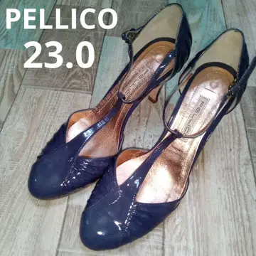 새상품급 PELLICO 35 1/2 펠리코 T스트랩 에나멜 하이힐