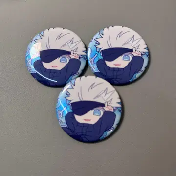 주술회전 파스텔팝 캔 배지 고죠 사토루 3개 세트