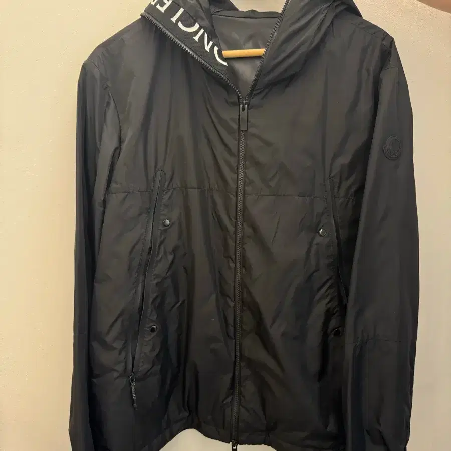 Moncler black windbreaker jacket