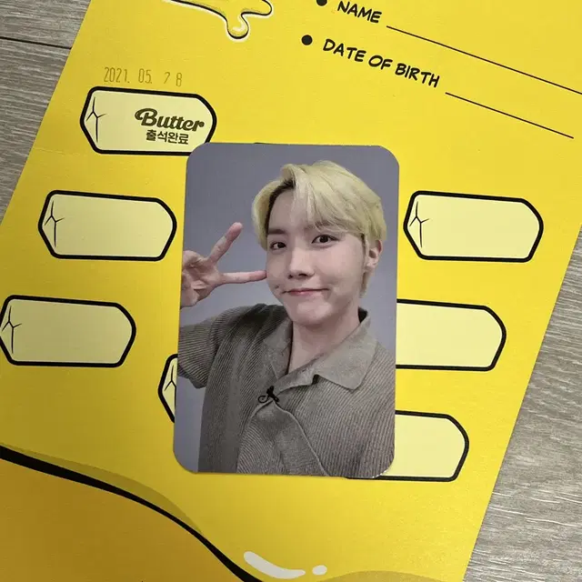 방탄BTS 제이홉(JHOPE) 버터공방 777 포카