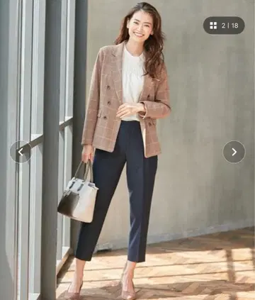 체크 테일러드 자켓