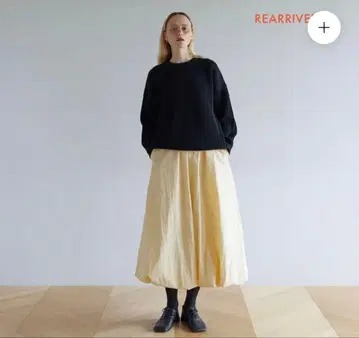 시루무린 블랙 리브 긴팔 니트 스웨터