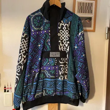 Vision 기하학 패턴 나일론 자켓 올 패턴 스케이트