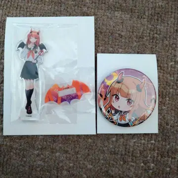 세븐일레븐 한정판 컬러풀피치 에토 할로윈 아크릴 스탠드 & 캔뱃지 세트