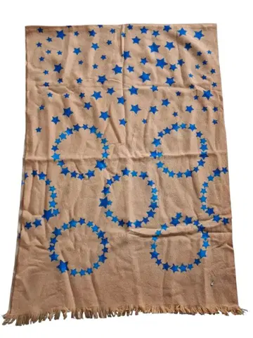 TREASURE TOPKAPI 별과 별 원 디자인 스톨 울 100%