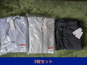 GU 헤비 웨이트 맨투맨 후드티 외 3장 세트