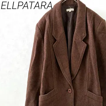 ELLPATARA 테일러드 자켓 울 혼방 포켓 부착 빅 레트로