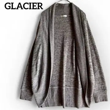 새상품급 그라시아 숄카라 니트 가디건 [ M ] 심플 그레이 롱