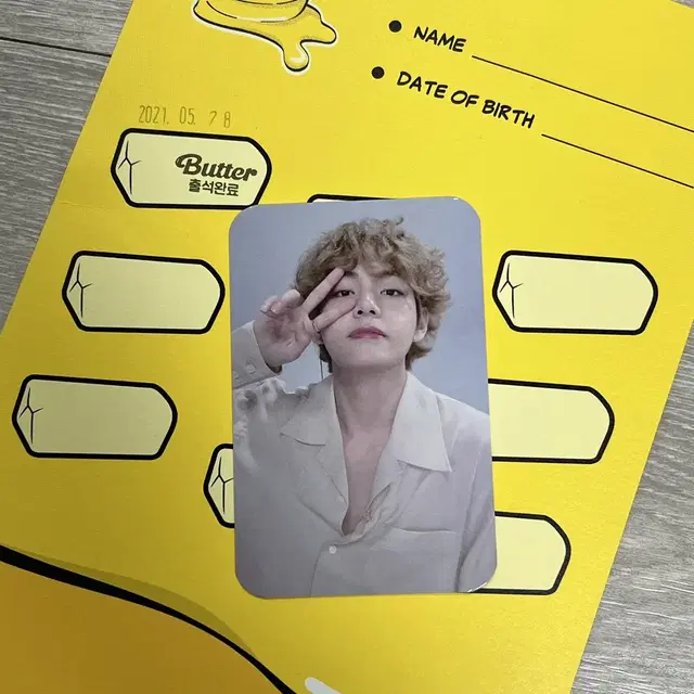 방탄BTS 태형(V) 버터공방 777 포카