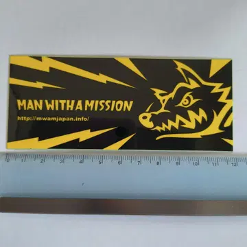 MAN WITH A MISSION 스티커 블랙 x 옐로우 컬러