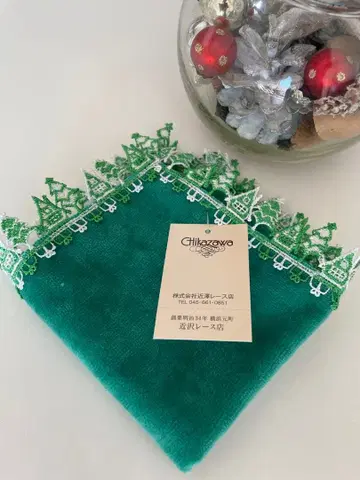 친자와 레이스점 타월 손수건 스위트 홈