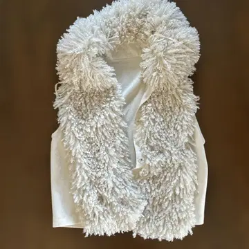 히로코 비즈 화이트 베스트 M 사이즈