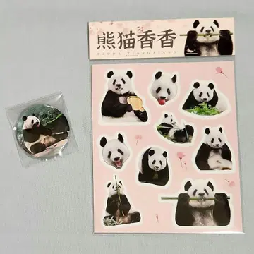 대팬더전 샹샹 캔뱃지 스티커 우에노데팬더 중추절