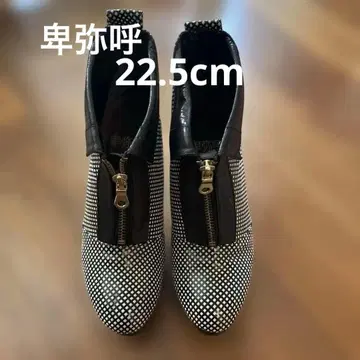 [ 히미코 ] 큐빅 디자인 하이힐 부츠