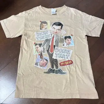 미스터 빈 티셔츠 베이지 구제 의류