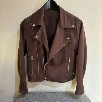 LOUNIE 브라운 더블 라이더 자켓 새상품급
