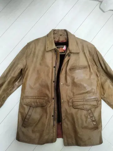 웨스턴 브라운 가죽 자켓