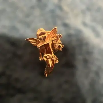 금 도금 천사 핀 배지