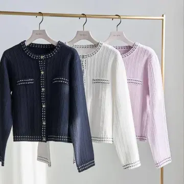 herlipto Cotton-Blend Jacquard Cardigan