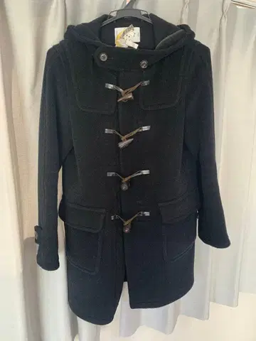 뷰티풀 피플 블랙 더플 코트 후드 부착