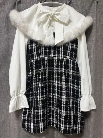 ems excite 원피스 퍼 트위드