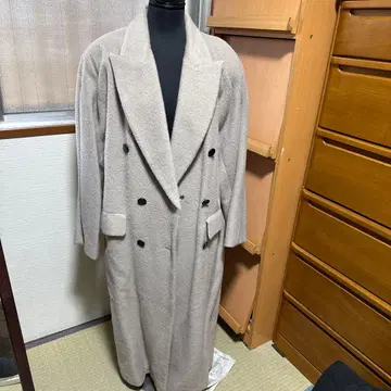 allegri 베이지 더블 브레스트 롱 코트