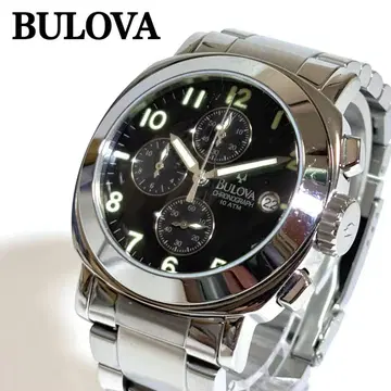 작동 BULOVA 크로노그래프 남성용 손목시계 쿼츠 데이트 BVV402