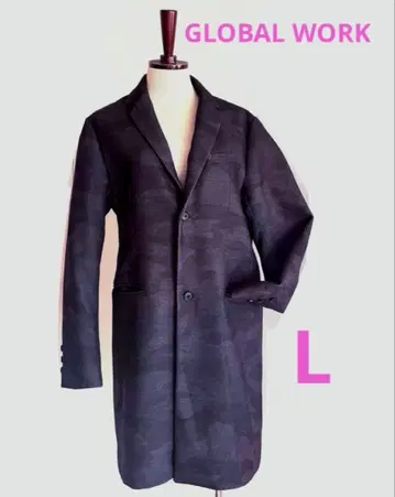 GLOBAL WORK 체스터 코트 L 사이즈 다크 카모플라쥬