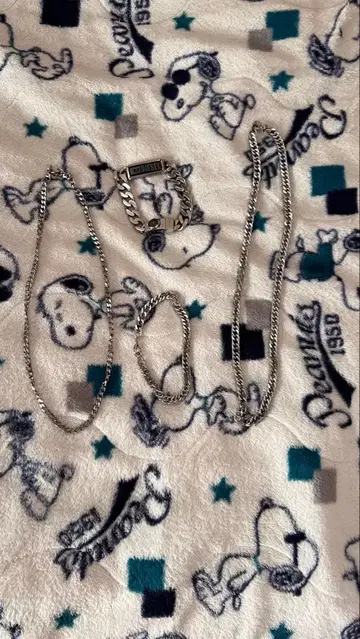 실버 로프 체인 목걸이 세트