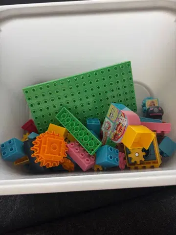 반다이 호빵맨 커다란 관람차의 빙글빙글 놀이공원 블록 바케츠