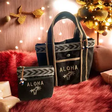 kahiko 하와이 카히코 코듀로이 토트백 & 파우치 세트 새상품