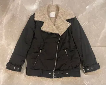 [ 새상품급 ] CINOH 패딩 바이커 자켓 38 코트 블루종 블랙