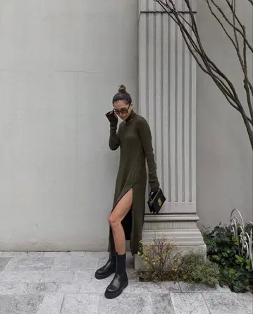 롱 니트 원피스