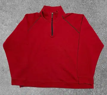 카탈리나 90s 하프 지퍼 맨투맨 트레이닝복 속기모 레드 L