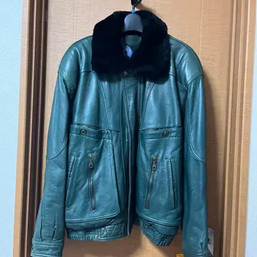 양가죽 그린 레더 재킷 L 사이즈