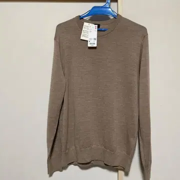 UNIQLO 파인 메리노 베이지 니트 스웨터 M